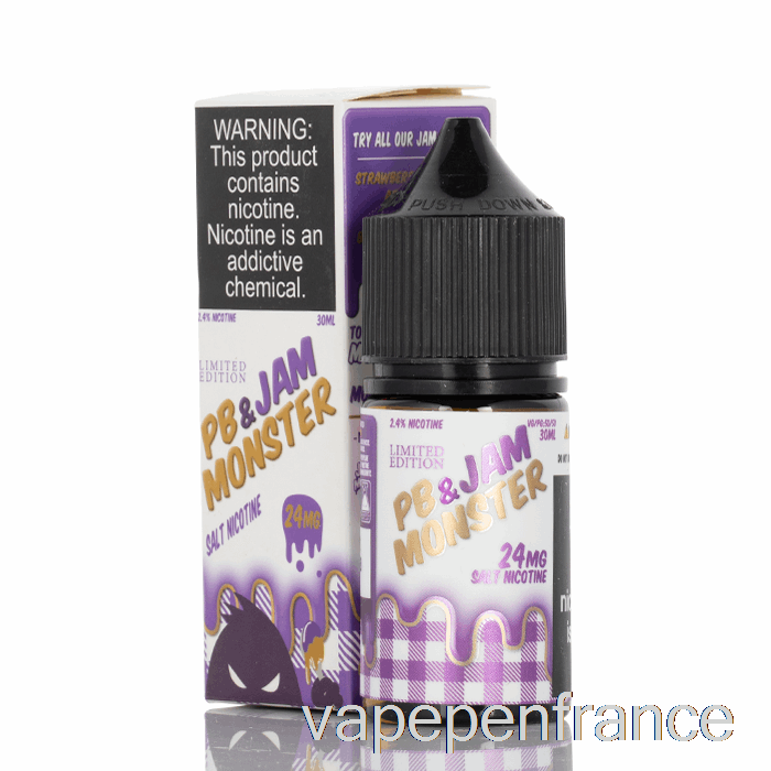 Raisin - Sels De Monstre Pb Et Confiture - Stylo Vape 30 Ml 24 Mg